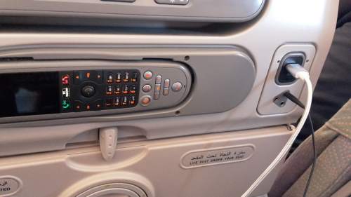 A380 USB-Steckdose und Audio-Buchse